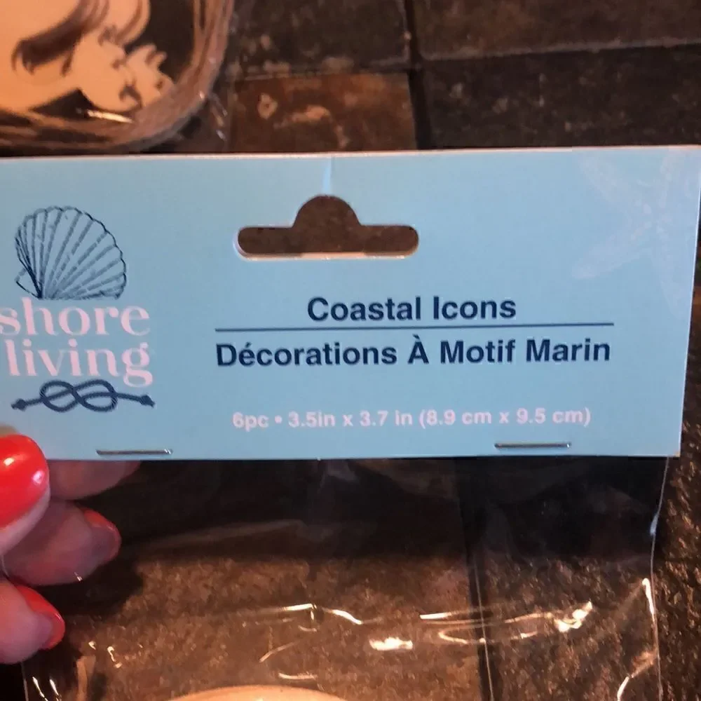 Shore Living wood cut out whale shape crafting icons pack of 6 pieces x 4 packs